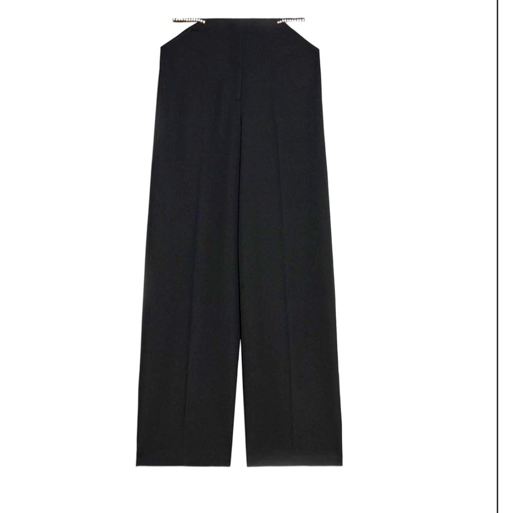 Danielle Bernstein Rhinestone Cutout Pants